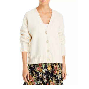 NWT Derek Lam 10 Crosby Womens Lailah White V Neck Crop Cardigan Sweater Top Siz